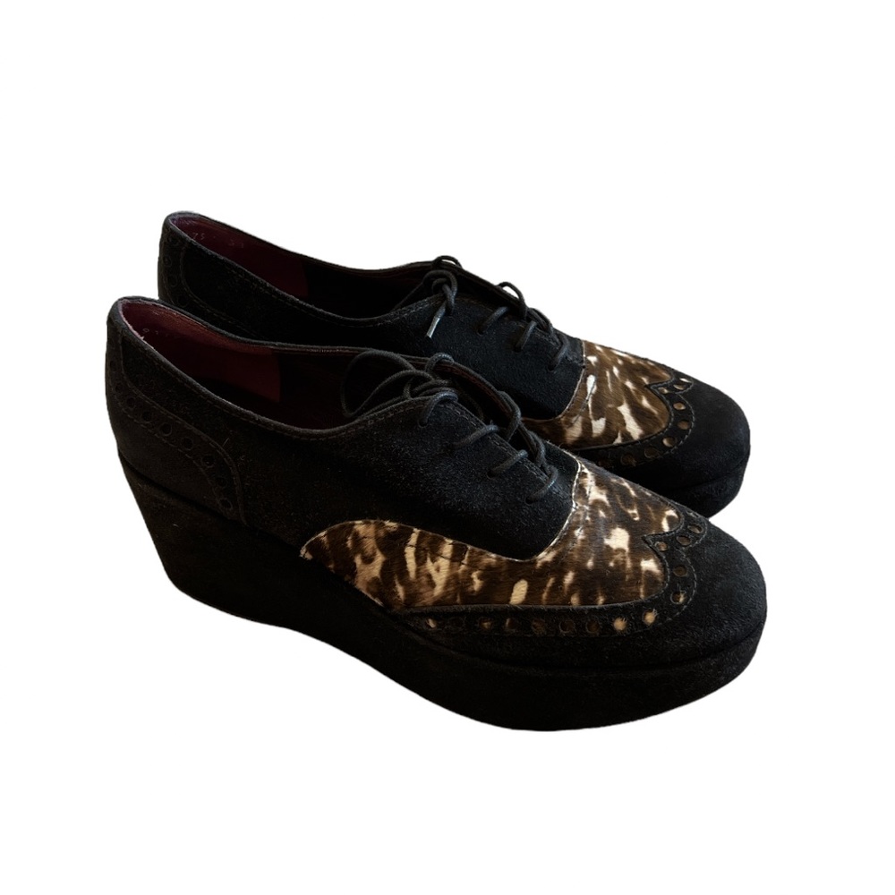 Stuart Weitzman Kent Platform Oxford Animal Print